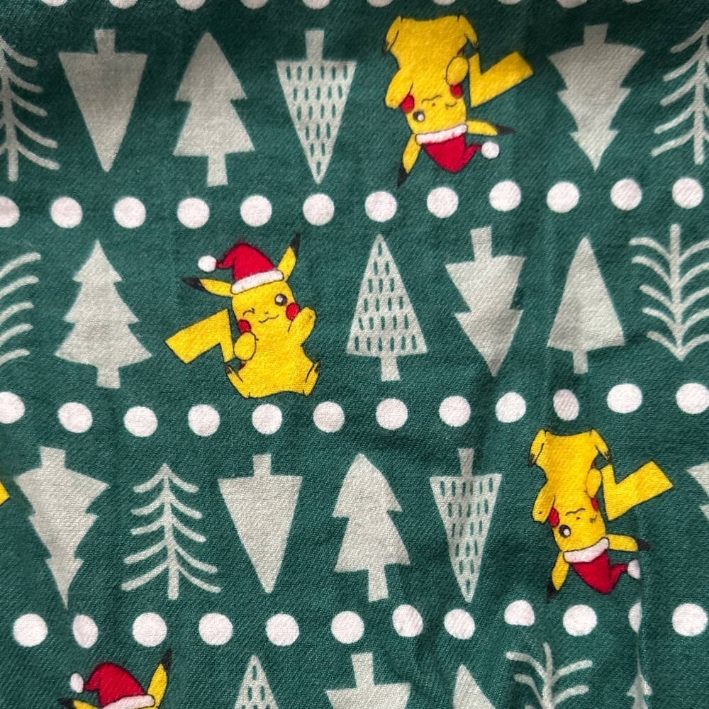 Hanna Andersson Pokémon Pikachu Christmas Pajama Pants Adult L 100% Cotton - Picture 3 of 6